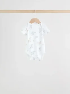 Next White Short Sleeve Baby Bodysuits 5 Pack Discount
