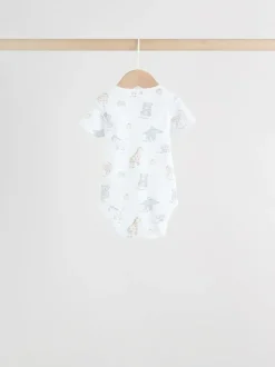 Next White Short Sleeve Baby Bodysuits 5 Pack Discount