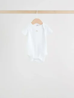 Next White Short Sleeve Baby Bodysuits 5 Pack Discount