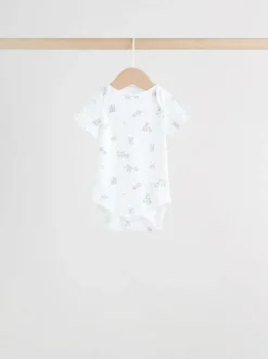 Next White Short Sleeve Baby Bodysuits 5 Pack Discount