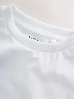 Next White Short Sleeve T-Shirts 5 Pack (3-16yrs) Outlet