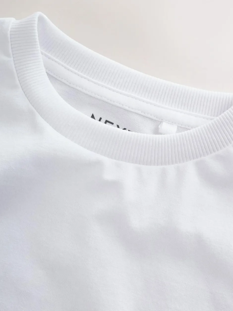 Next White Short Sleeve T-Shirts 5 Pack (3-16yrs) Outlet