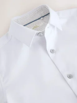 Next Short Sleeves Smart Plain School Shirt (3-16yrs) White Best