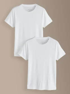 Next Signature TENCEL™ Lyocell T-Shirts 2 Pack White Outlet