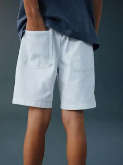 Next Single Denim Shorts (3-16yrs) White Discount