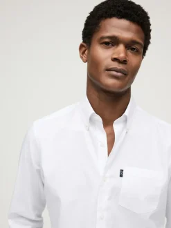 Next White Slim Fit Button Down Easy Iron Oxford Shirt New