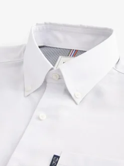 Next White Slim Fit Button Down Easy Iron Oxford Shirt New