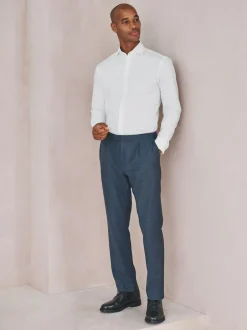 Next White Slim Fit Cotton Stretch Long Sleeve Formal Shirt Online