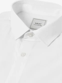 Next Slim Fit Easy Care Single Cuff Smart Shirt White Best