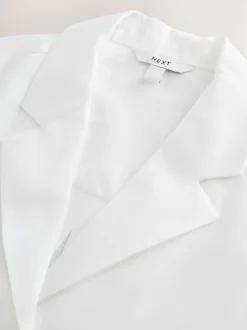 Next Soft Revere Collar Long Sleeve Shirt White New