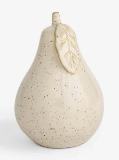 Next Ceramic Fruit Ornament White Speckled Pear New