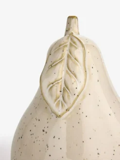 Next Ceramic Fruit Ornament White Speckled Pear New