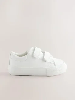 Next Standard Fit (F) Chunky Trainers With Touch Fastening White Outlet
