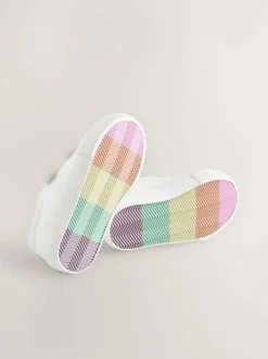 Next Standard Fit (F) Chunky Trainers With Touch Fastening White Outlet