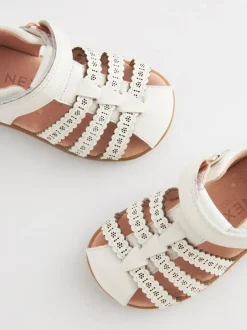 Next Standard Fit (F) First Walker Fisherman Shoes White Outlet