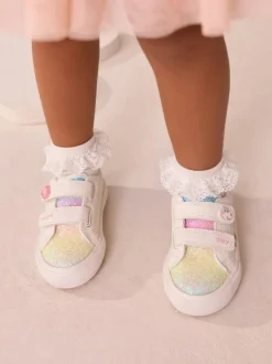 Next White Standard Fit (F) Peppa Pig Chunky Trainers with Touch Fastening