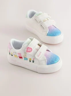 Next White Standard Fit (F) Peppa Pig Chunky Trainers with Touch Fastening
