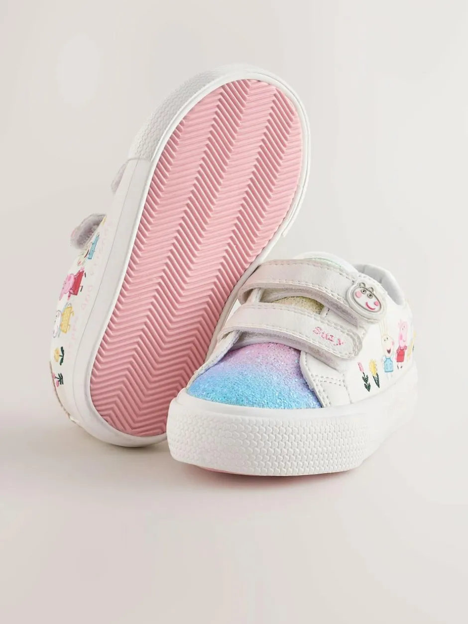Next White Standard Fit (F) Peppa Pig Chunky Trainers with Touch Fastening