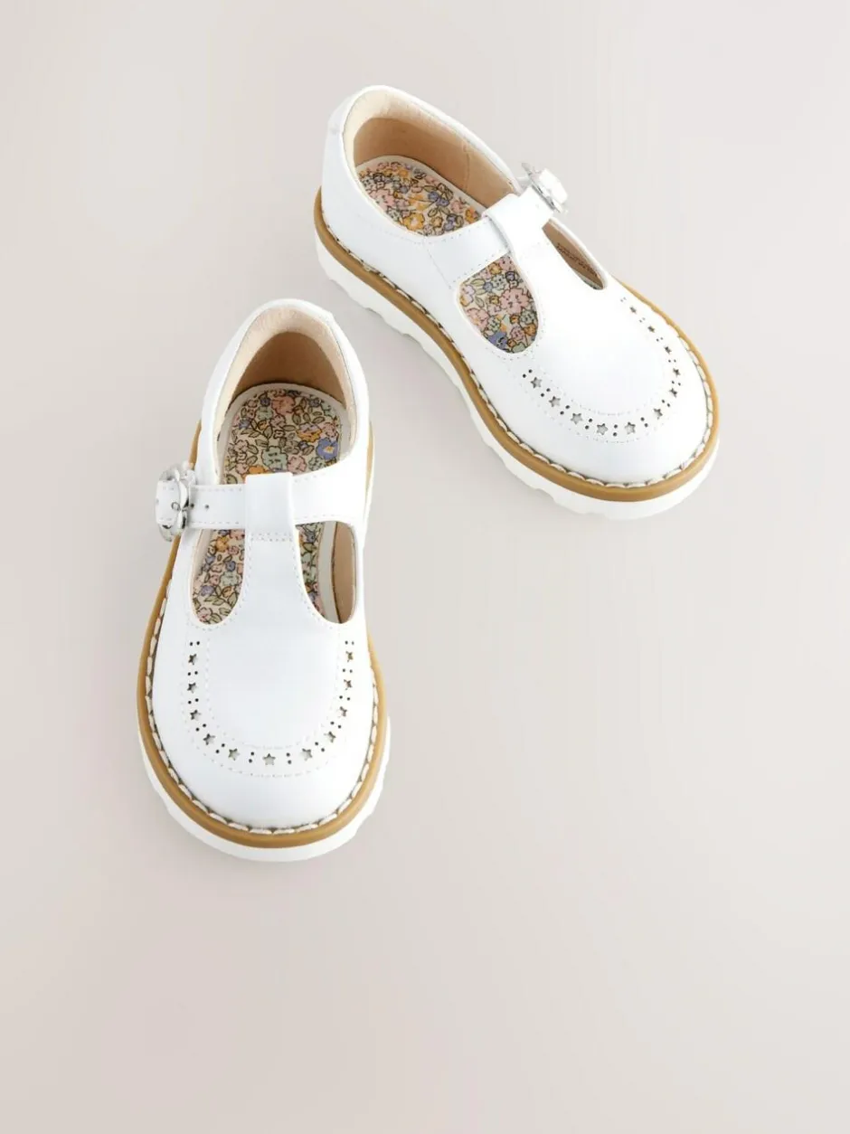Next Standard Fit (F) T-Bar Shoes White Hot