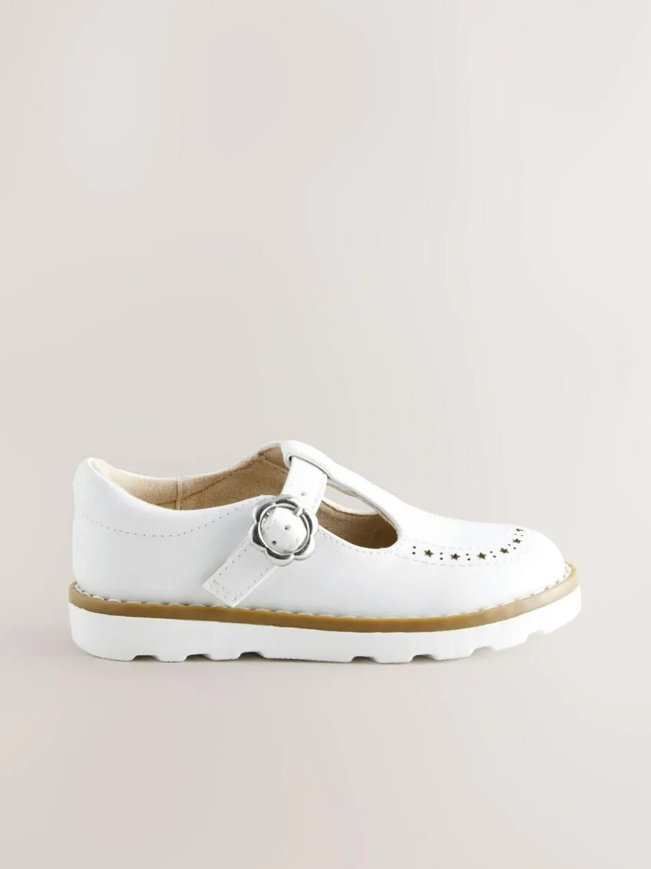 Next Standard Fit (F) T-Bar Shoes White Hot