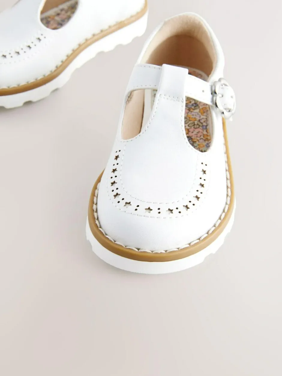 Next Standard Fit (F) T-Bar Shoes White Hot