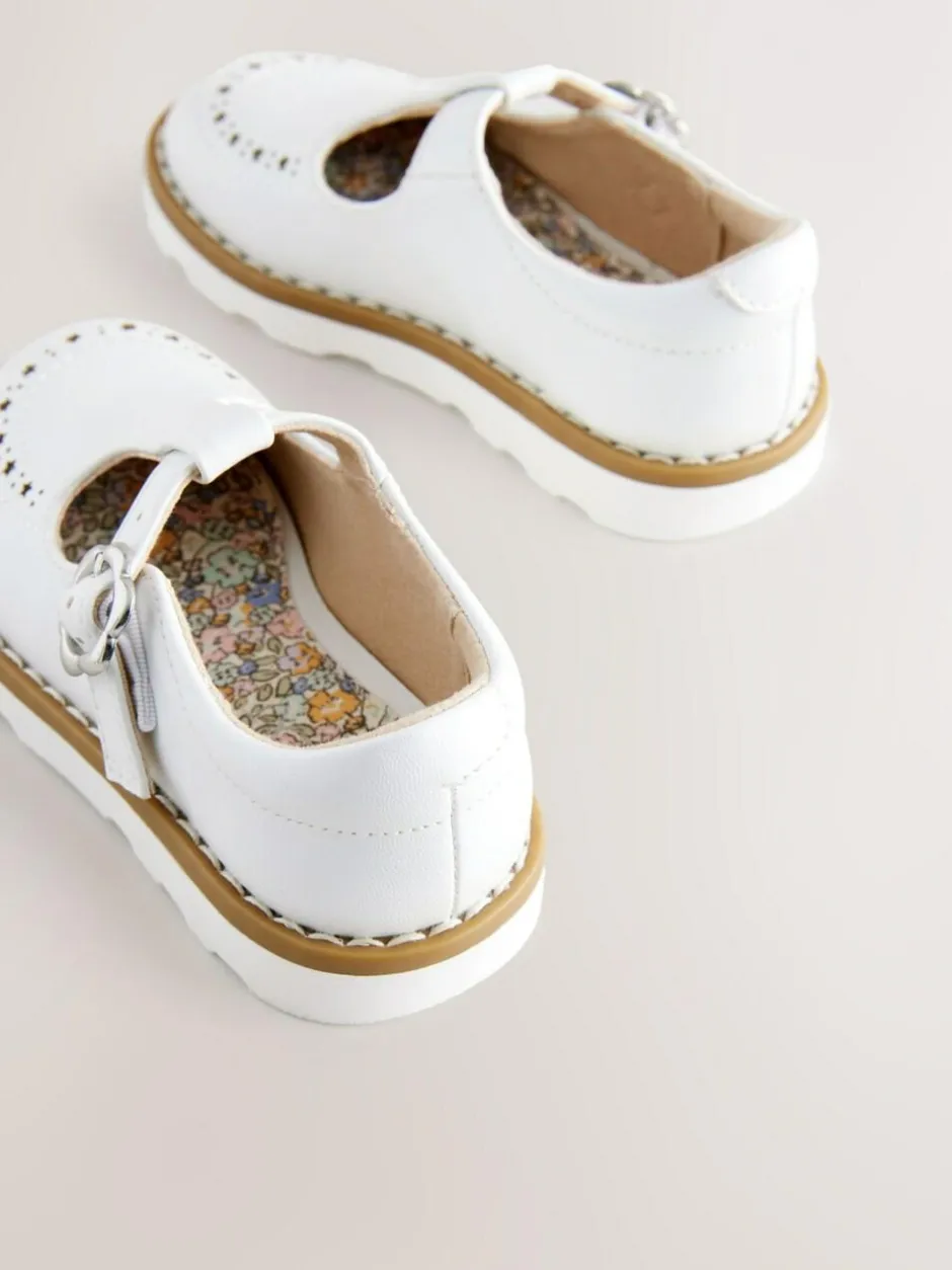 Next Standard Fit (F) T-Bar Shoes White Hot