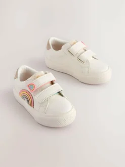 Next Standard Fit (F) Touch Fasten Trainers White Online