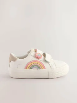 Next Standard Fit (F) Touch Fasten Trainers White Online