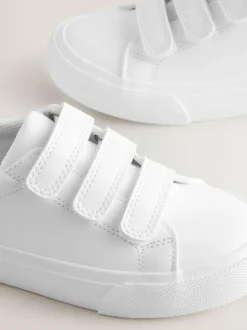 Next Standard Fit (F) Touch Fastening Smart Casual Trainers White Hot