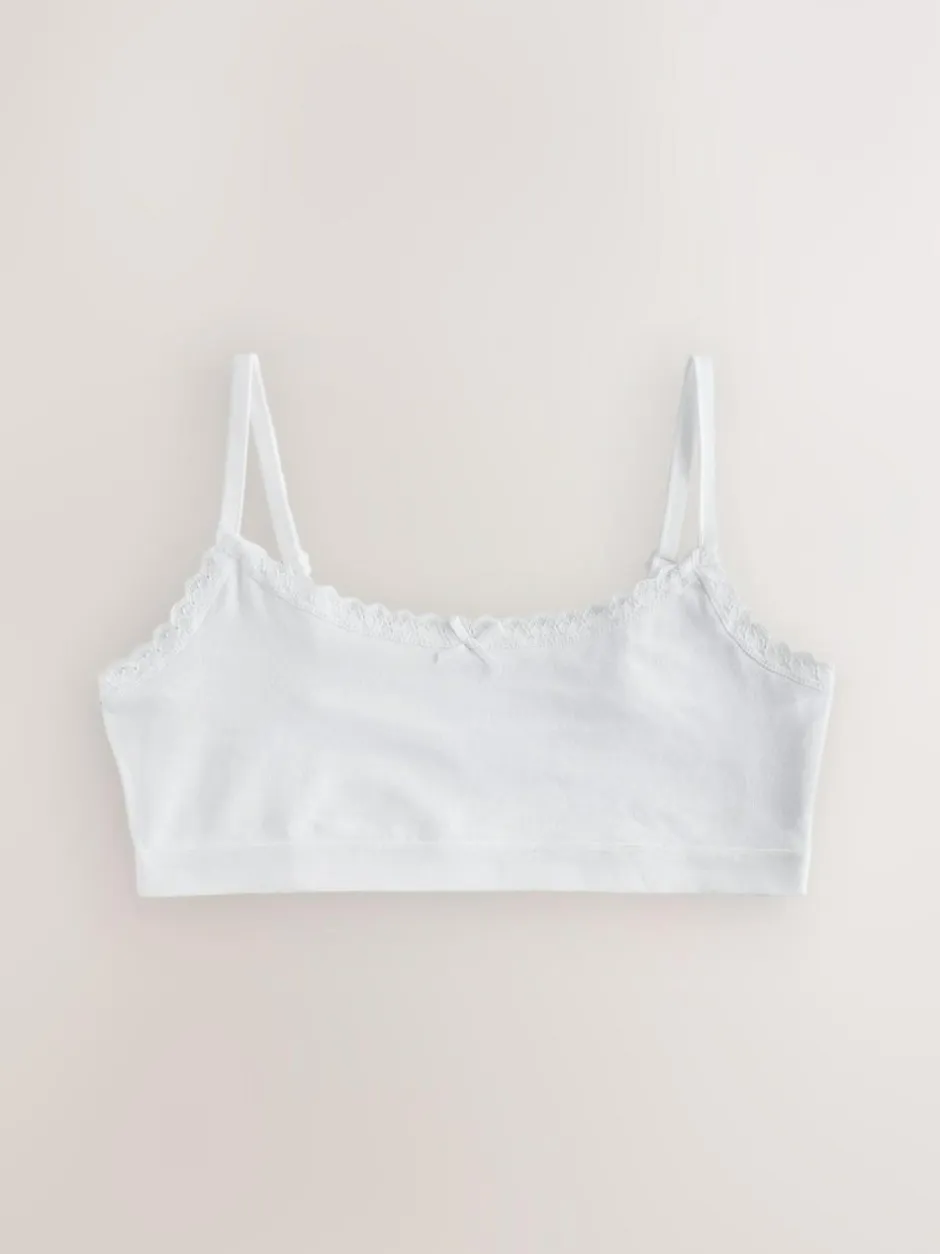 Next White Strappy Crop Tops 3 Pack (5-16yrs) Clearance
