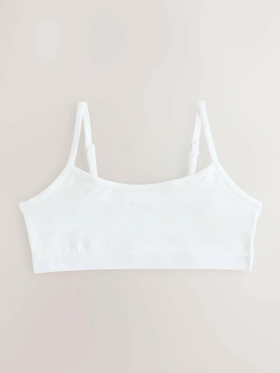 Next Strappy Crop Tops 3 Pack (5-16yrs) White Clearance