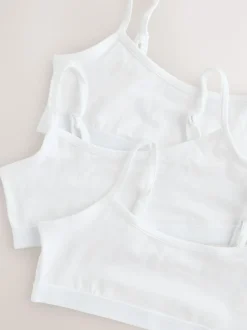 Next Strappy Crop Tops 3 Pack (5-16yrs) White Clearance