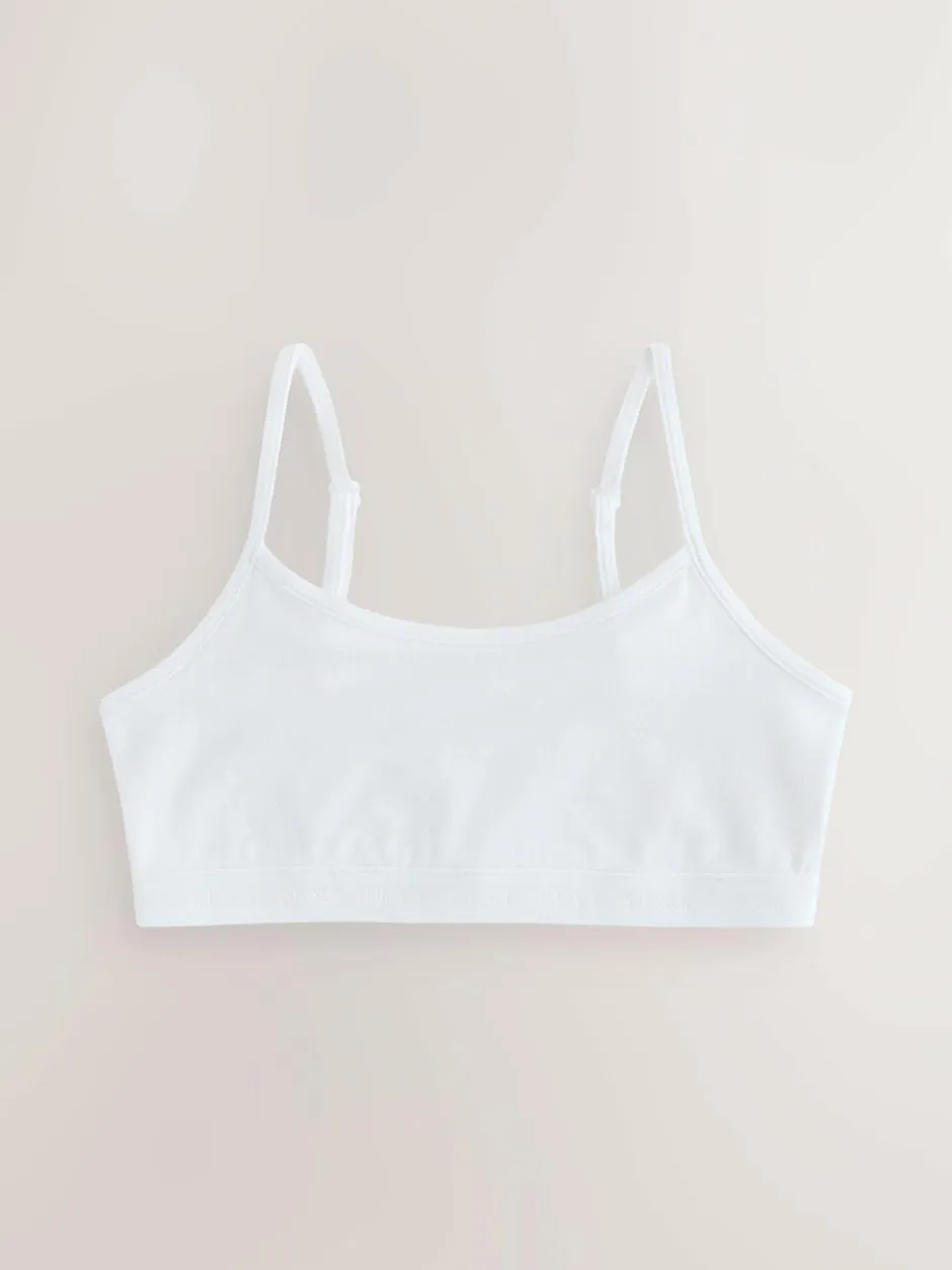 Next Strappy Crop Tops 7 Pack (5-16yrs) White Clearance