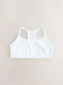 Next Strappy Racer Back Crop Tops 3 Pack (5-16yrs) White Discount