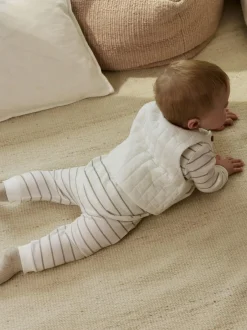 Next White Stripe Baby Gilet Top and Leggings Set (0mths-2yrs) Online