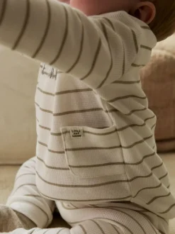 Next White Stripe Baby Gilet Top and Leggings Set (0mths-2yrs) Online
