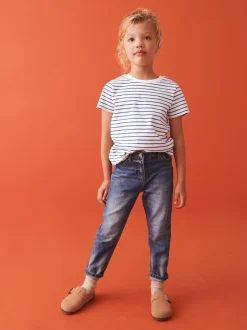 Next White Stripe T-Shirt (3-16yrs) Clearance