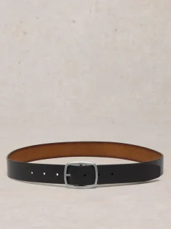 White Stuff Black Suede Reversible Leather Belt Clearance