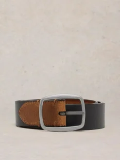 White Stuff Black Suede Reversible Leather Belt Clearance