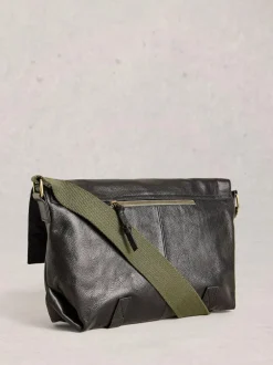 White Stuff Teddy Leather Messenger Bag Black Best