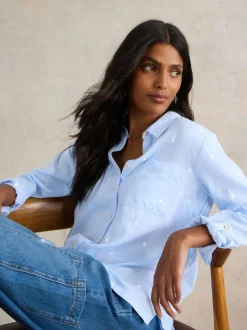 White Stuff Blue Sophie Shirt Sale