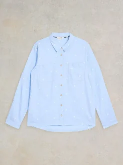 White Stuff Blue Sophie Shirt Sale