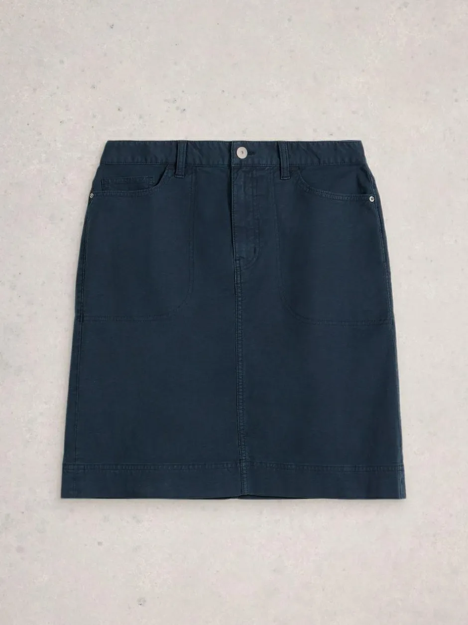 White Stuff Tia Chino Skirt Blue Best