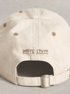White Stuff 100% Cotton Baseball Cap Cream Sale