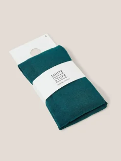 White Stuff Green Patty Plain Tights Clearance