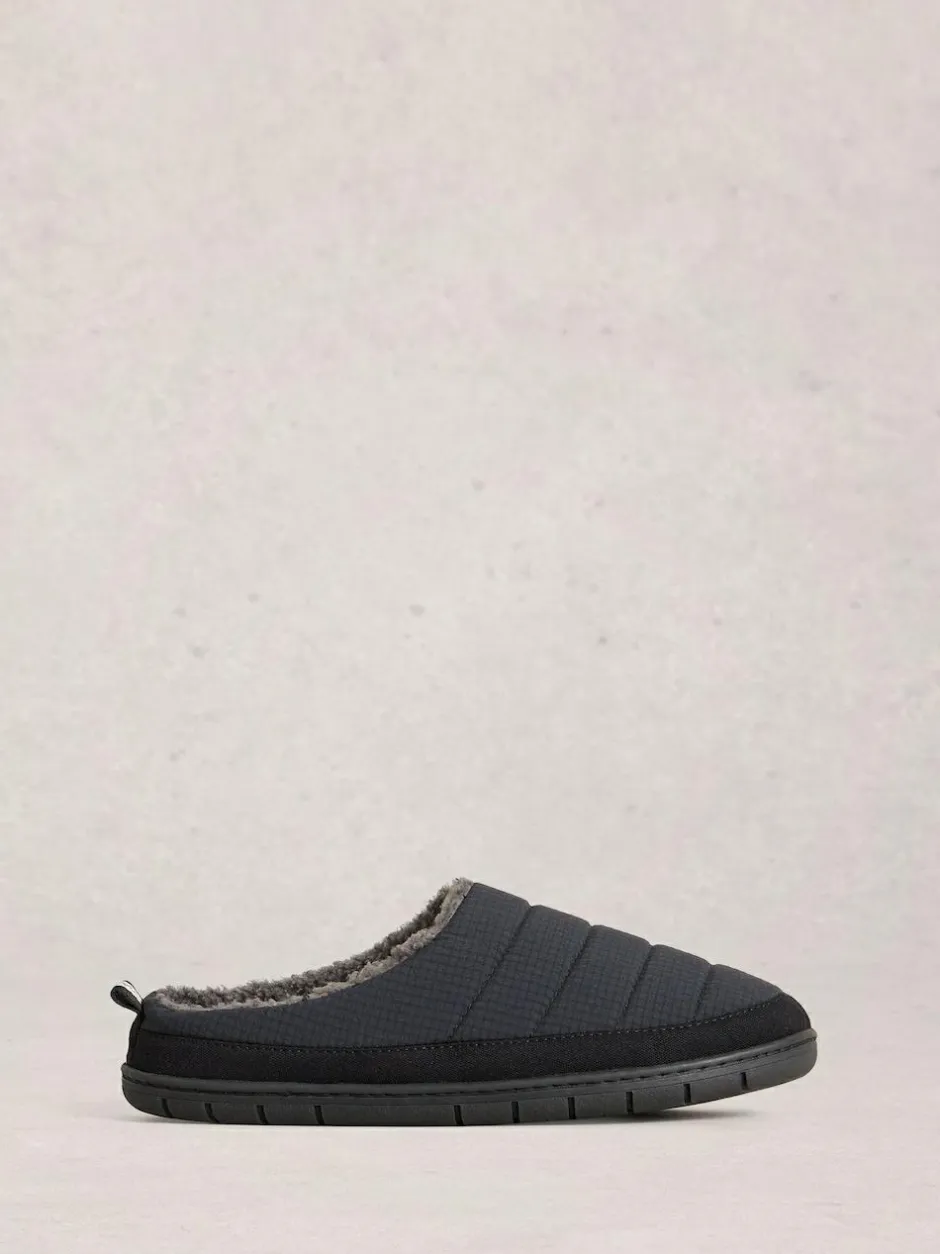 White Stuff Grey Nylon Puffer Mule Online