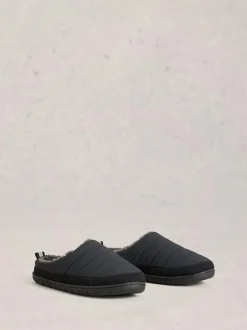White Stuff Grey Nylon Puffer Mule Online