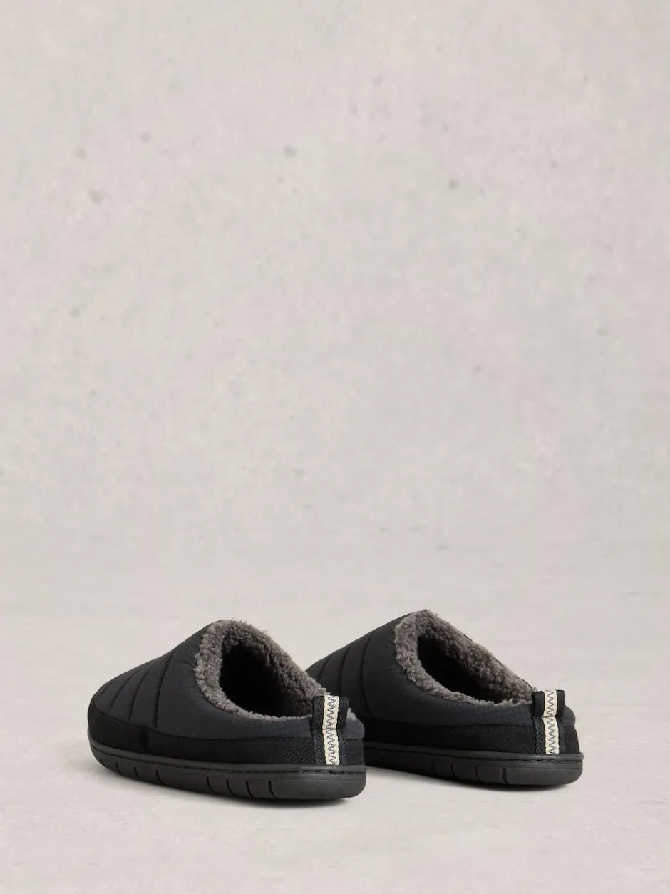 White Stuff Grey Nylon Puffer Mule Online