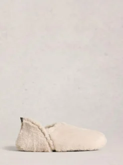 White Stuff Reya Closed Back Slippers Natural Clearance