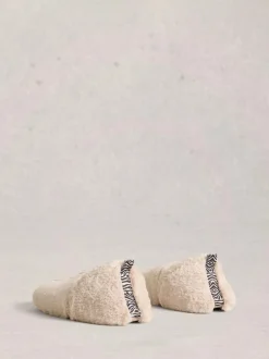 White Stuff Reya Closed Back Slippers Natural Clearance